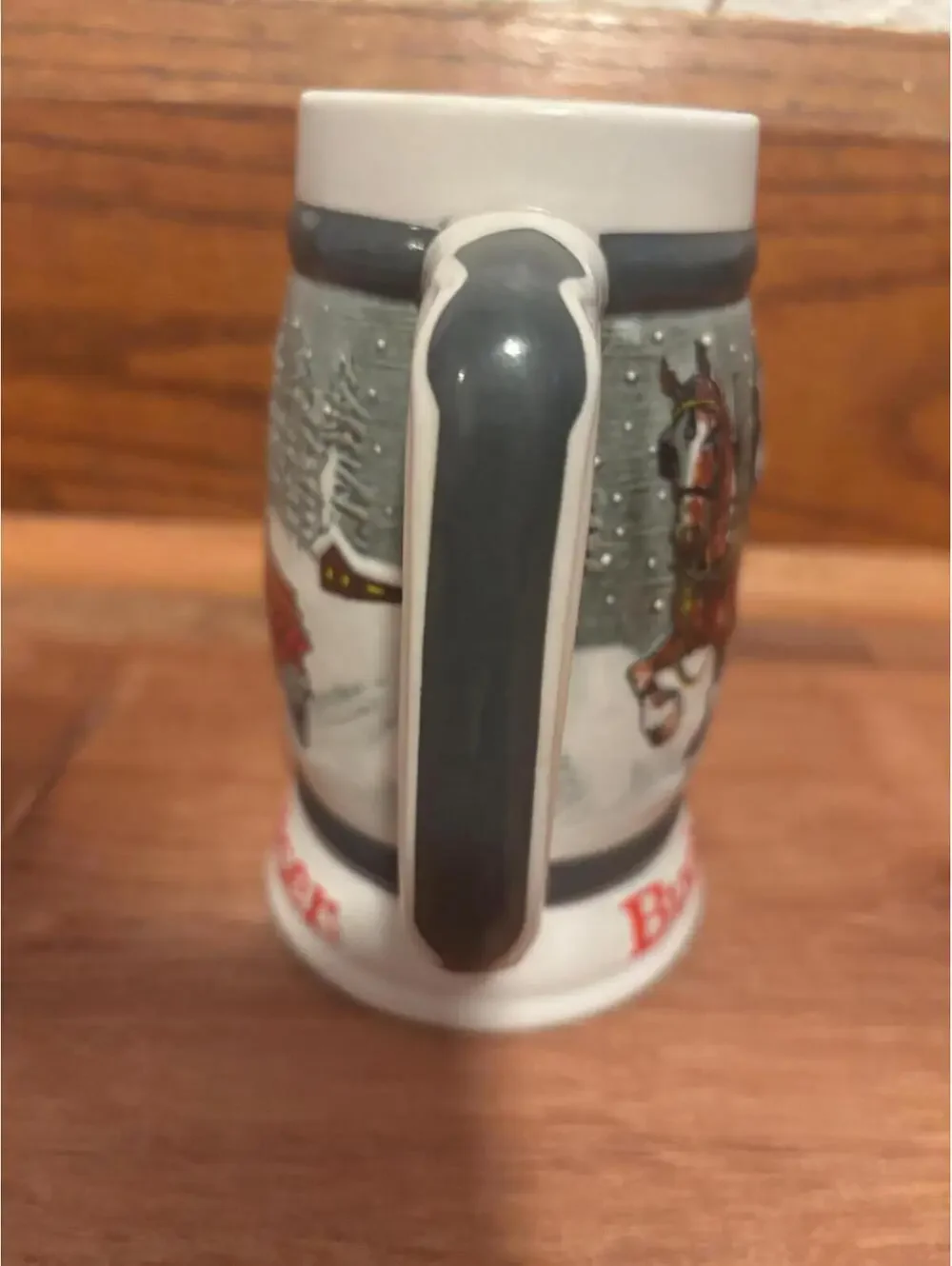 Budweiser Holiday Clydesdales 50th Anniversary  Beer Stein EUC
